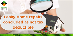 Leaky Home repairs concluded as not tax deductible
